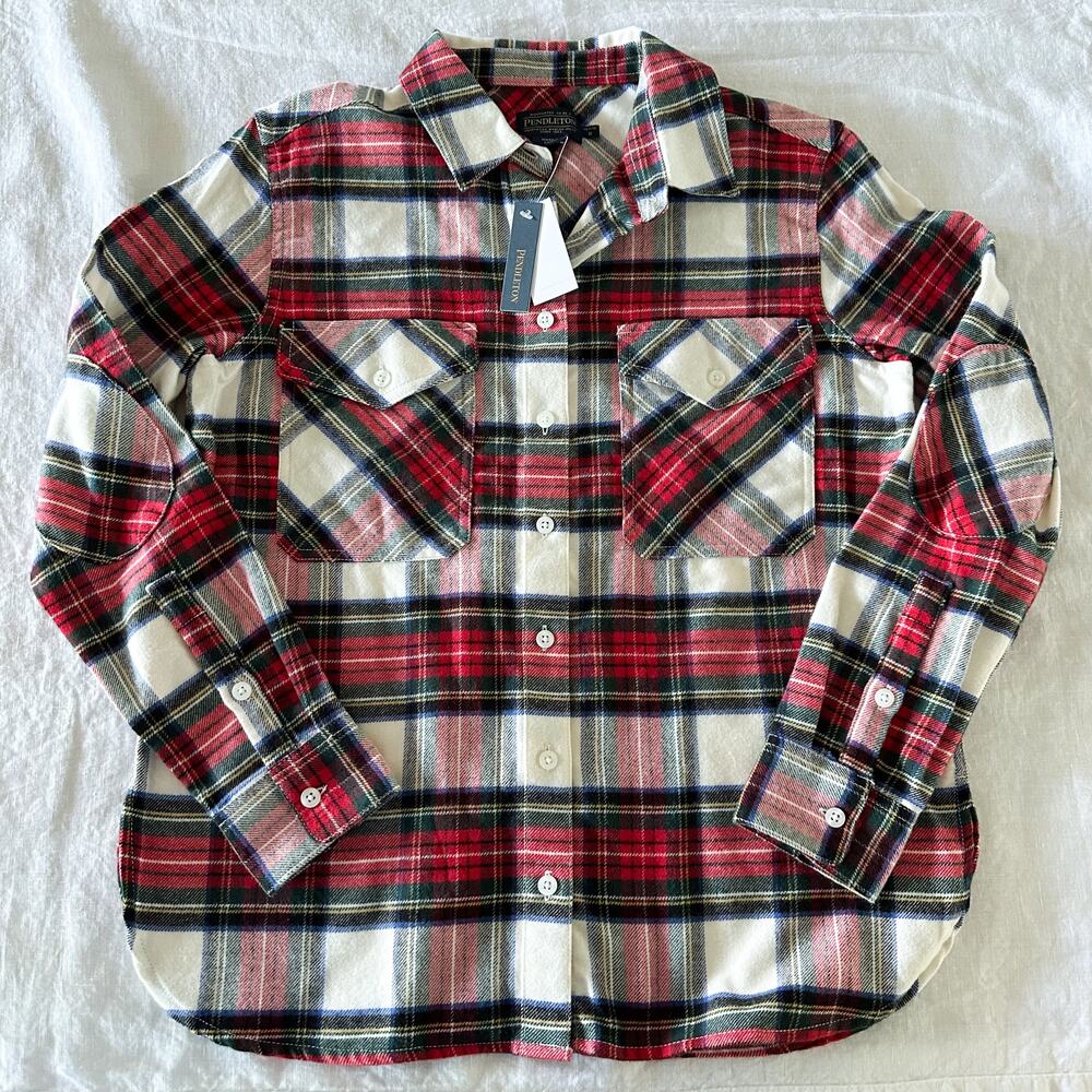 Pendleton Plaid Button Down Flannel Shirt NWT - image 1